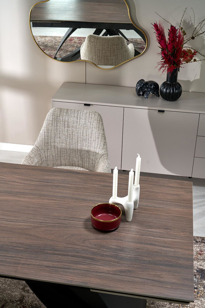 Изображение товара Обеденный стол Halmar Hilario (орех/черный)