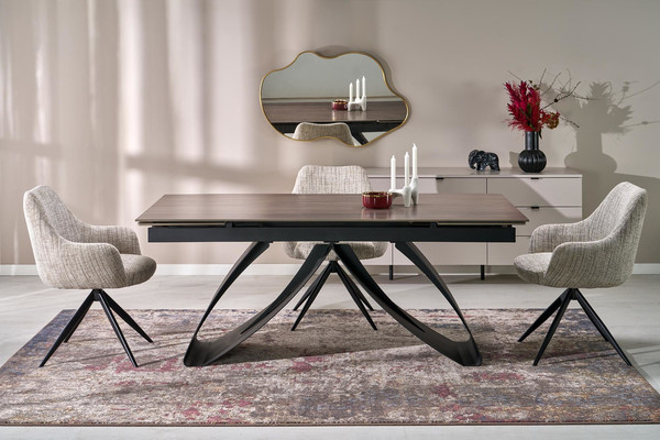 Изображение товара Обеденный стол Halmar Hilario (орех/черный)