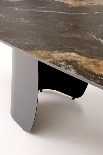 Изображение товара Обеденный стол Halmar Forum (черный мрамор/черный)