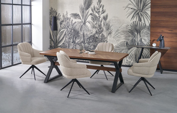 Изображение товара Обеденный стол Halmar Baron (орех/черный)