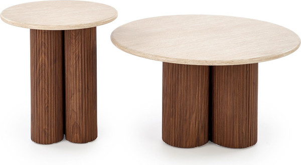 Изображение товара Журнальный столик Halmar Dorotea S (травертин/орех)