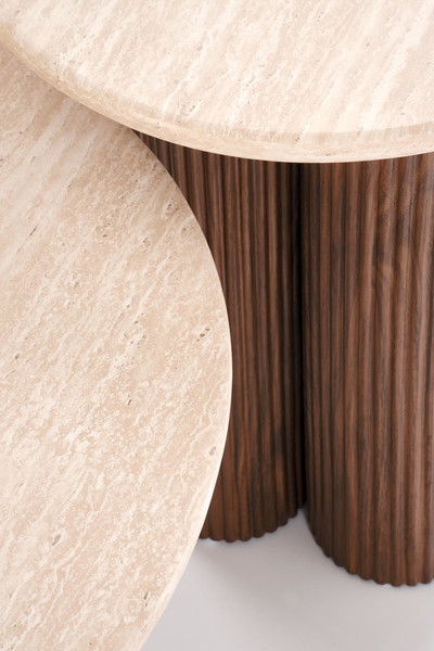 Изображение товара Журнальный столик Halmar Dorotea S (травертин/орех)