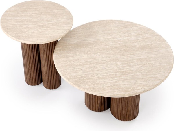 Изображение товара Журнальный столик Halmar Dorotea S (травертин/орех)