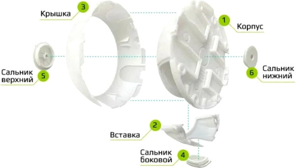 Изображение товара Монтажная коробка KadrON JB3-115W (белый)