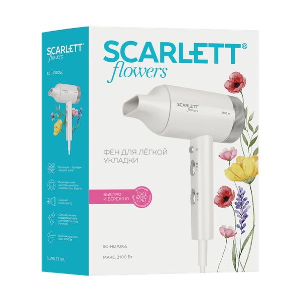 Изображение товара Фен Scarlett SC-HD70I66 Flowers