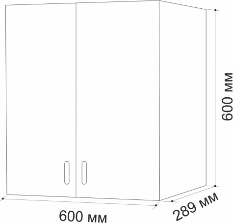 Изображение товара Шкаф навесной для кухни No Brand 60 / 540059 (шимо/ясень светлый)