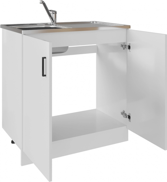 Изображение товара Шкаф под мойку No Brand 80 ЛДСП / 310603 (белый)