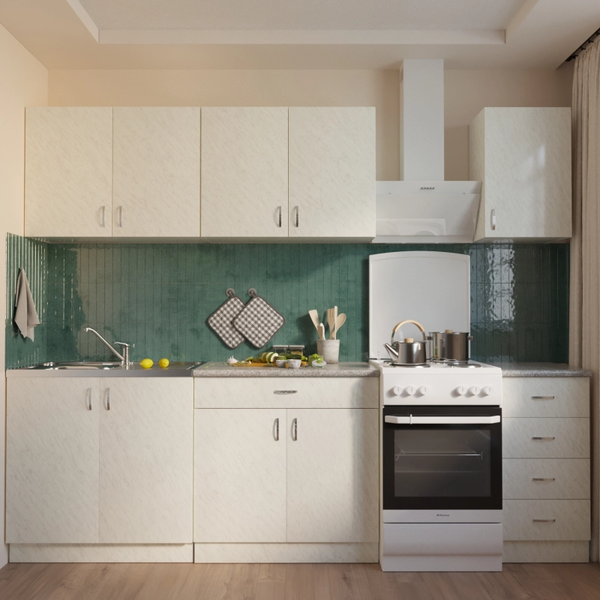 Изображение товара Шкаф под мойку No Brand 80 ЛДСП / 310604 (белый мрамор)