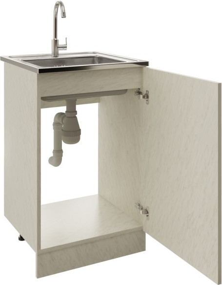 Изображение товара Шкаф под мойку No Brand 50 ЛДСП / 310613 (белый мрамор)