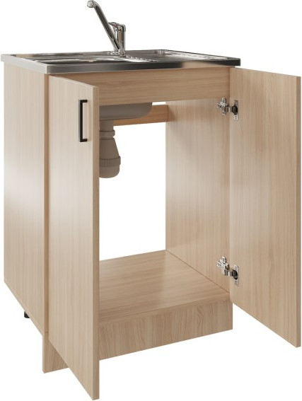 Изображение товара Шкаф под мойку No Brand 60 ЛДСП / 512503 (венге светлое)