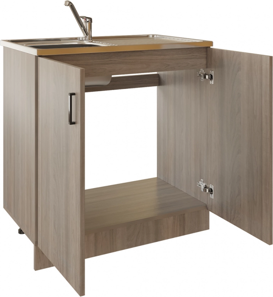 Изображение товара Шкаф под мойку No Brand 80 ЛДСП / 535089 (шимо/ясень светлый)