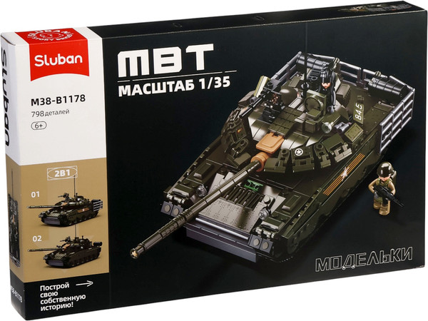 Изображение товара Конструктор Sluban Модельки. Основной танк  M38-B1178 / 10890981
