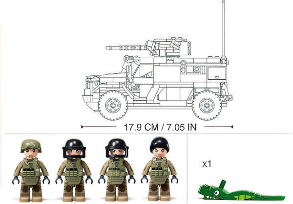 Изображение товара Конструктор Sluban Модельки. Боевой транспорт  M38-B1179 / 10890979