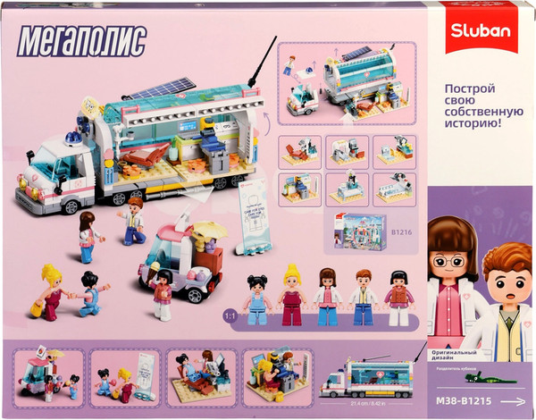 Изображение товара Конструктор инерционный Sluban Мегаполис Скорая помощь M38-B1215 / 10890988