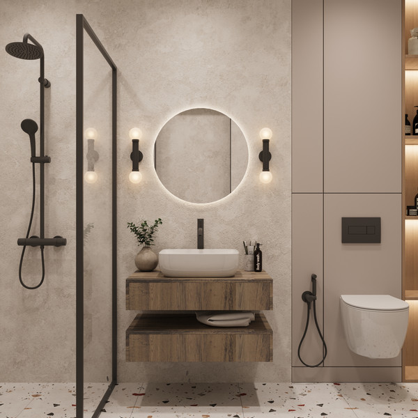 Изображение товара Тумба под умывальник ЗОВ Токио Премиум 80 / TP280AWPTOC (аттик)