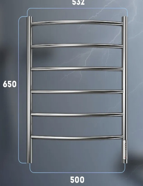 Изображение товара Полотенцесушитель электрический Saniteco LD0190 (65x50, хром)