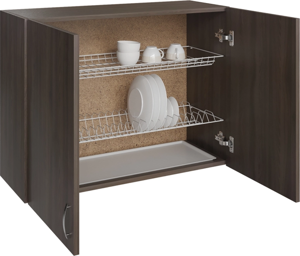 Изображение товара Шкаф навесной для кухни No Brand С сушкой 80 / 546676 (шимо/ясень темный)