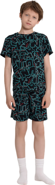 Изображение товара Пижама детская Mark Formelle 563322-1 (р.122-60, буквы на черном)