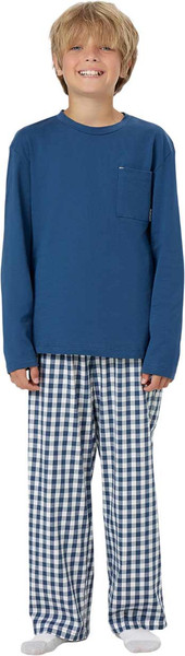 Изображение товара Пижама детская Mark Formelle 563330 (р.158-80-69, синий/синяя клетка)