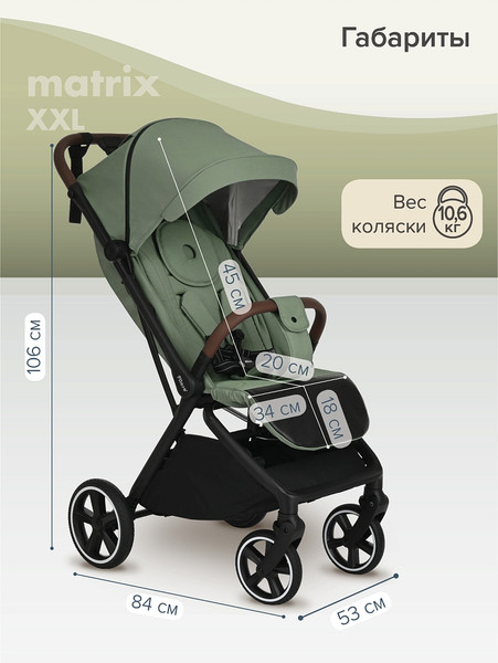Изображение товара Детская прогулочная коляска Pituso Matrix / MRX 20  (Emerald mood)