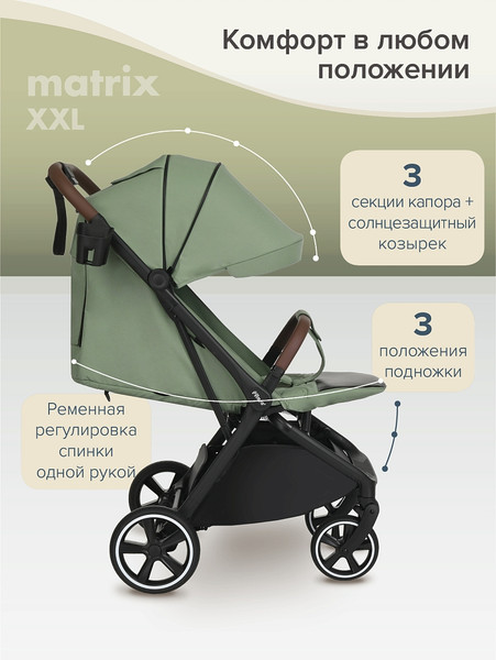 Изображение товара Детская прогулочная коляска Pituso Matrix / MRX 20  (Emerald mood)