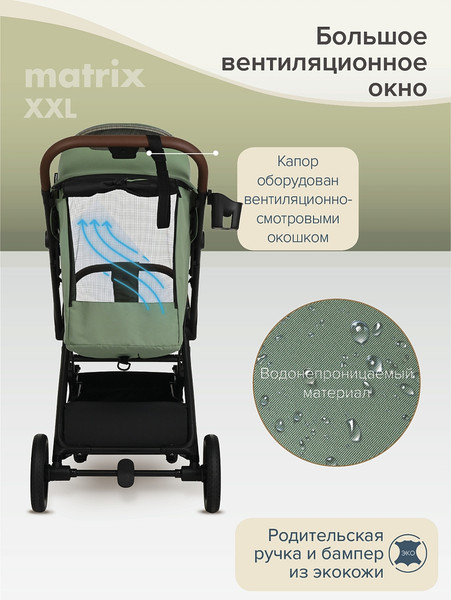 Изображение товара Детская прогулочная коляска Pituso Matrix / MRX 20  (Emerald mood)