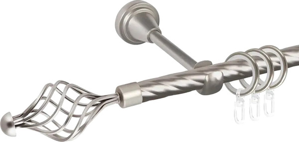 Изображение товара Карниз для штор АС ФОРОС Grace D19К + наконечники Ажур (2.4м, сатин)