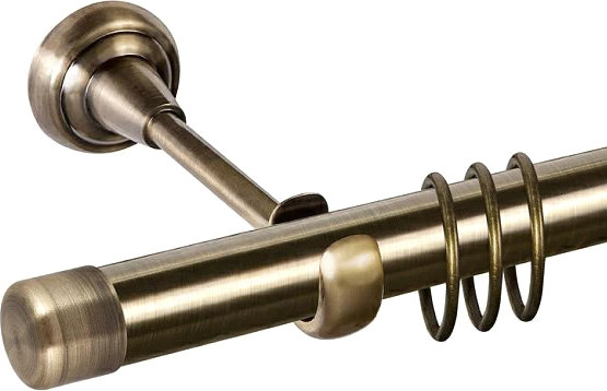 Изображение товара Карниз для штор АС ФОРОС Grace D25Г + заглушка Закругленная (2.4м, антик)