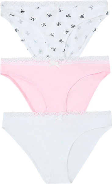 Изображение товара Комплект трусов детских Mark Formelle 417750-3 (р.104/110-56, бантики на белоснежном)