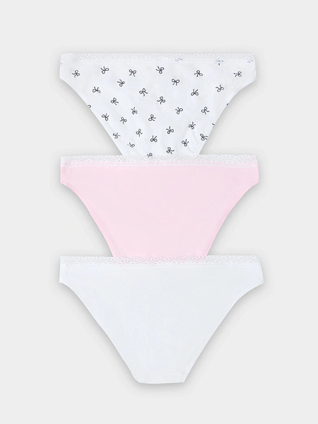 Изображение товара Комплект трусов детских Mark Formelle 417750-3 (р.104/110-56, бантики на белоснежном)