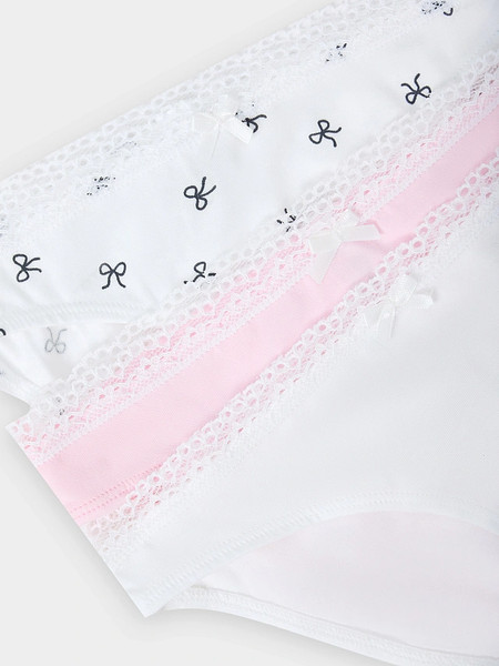 Изображение товара Комплект трусов детских Mark Formelle 417750-3 (р.104/110-56, бантики на белоснежном)