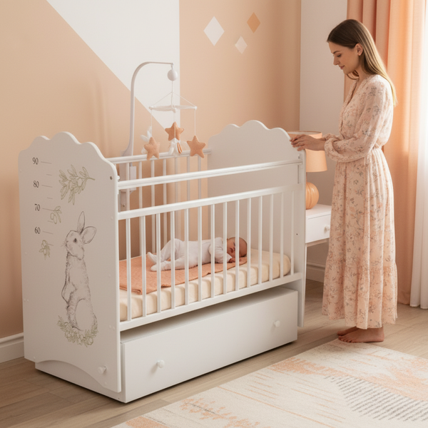 Изображение товара Детская кроватка Labalu Sweet Baby  (Lemure, c  матрасом Mio Tesoro Magic 60x120)