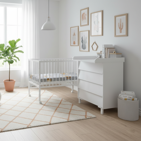 Изображение товара Детская кроватка Labalu Sweet Baby с комодом (Colibri, с матрасом Mio Tesoro Magic 60x120)