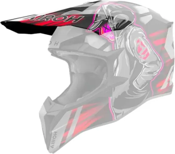 Изображение товара Козырек для мотошлема Airoh WRAAAP Cyber WRC55F (матовый красный)