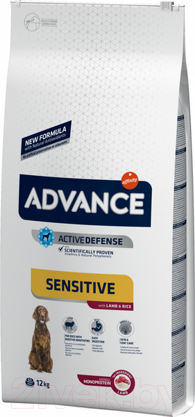 Изображение товара Сухой корм для собак Advance Adult Sensitive с ягненком и рисом (12кг)