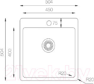 Изображение товара Мойка кухонная ZORG ZRE 5050