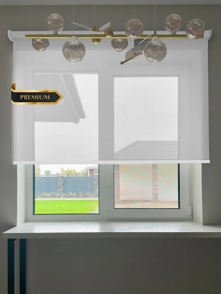 Изображение товара Рулонная штора АС МАРТ Скрин 5% 115x200 (белый)