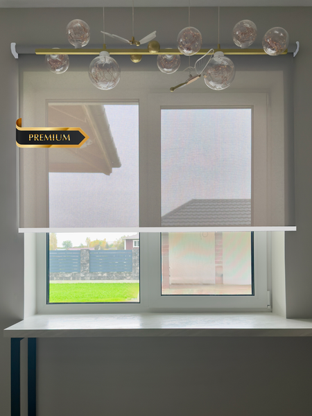 Изображение товара Рулонная штора АС МАРТ Скрин 5% 35x200 (серый)