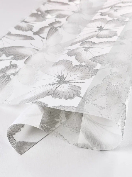 Изображение товара Рулонная штора АС МАРТ Бабочки 120x200 (белый)