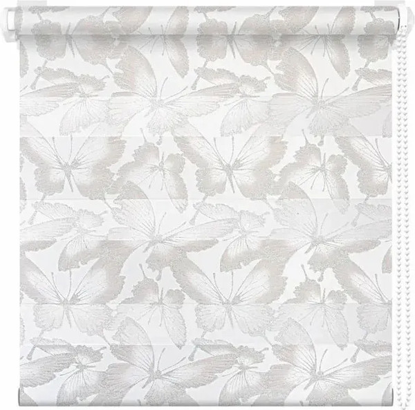 Изображение товара Рулонная штора АС МАРТ Бабочки 115x200 (белый)
