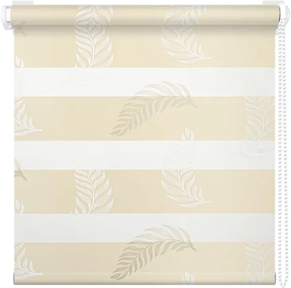 Изображение товара Рулонная штора АС МАРТ Перья 110x200 (бежевый)