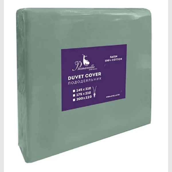 Изображение товара Пододеяльник Primavelle 145х210 сатин на молнии / 136315102-сг84 (шалфей)