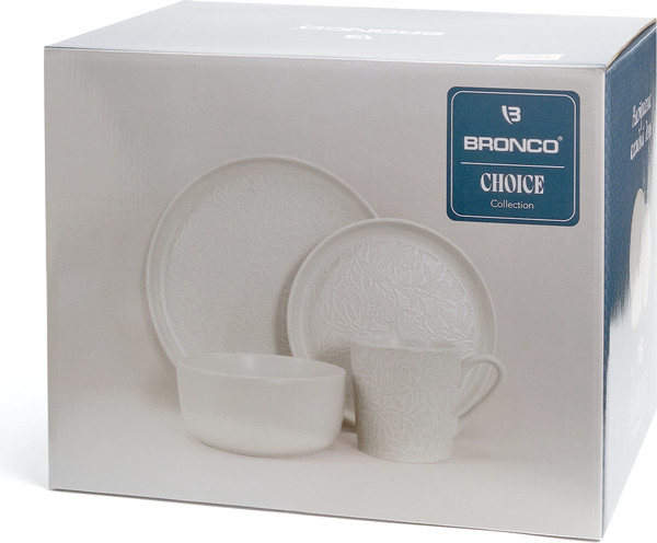 Изображение товара Набор столовой посуды Bronco Choice White 191-363