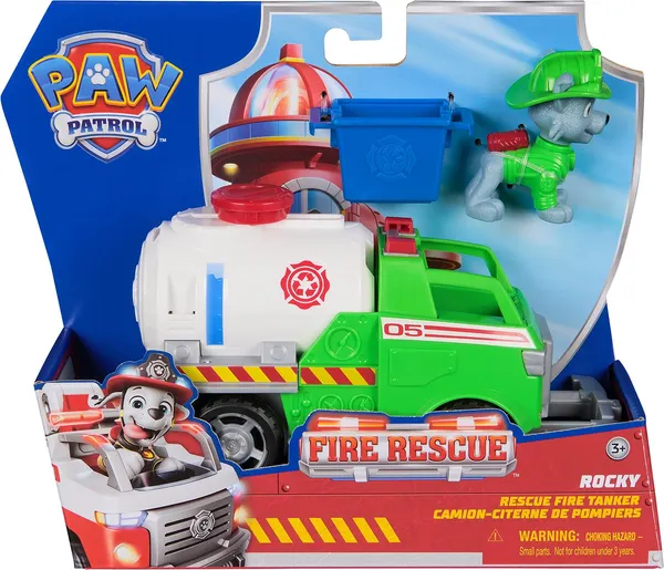 Изображение товара Игровой набор PAW Patrol Пожарные спасатели. Машинка с фигуркой Рокки / 68271