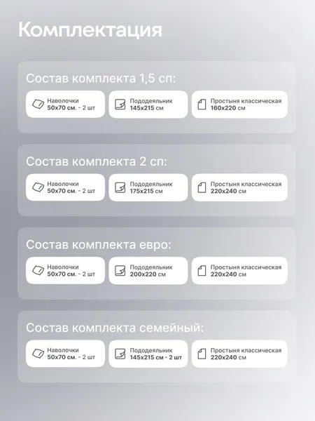 Изображение товара Комплект постельного белья GoodNight Сатин Делюкс 95М Дуэт / 434029 (50x70)