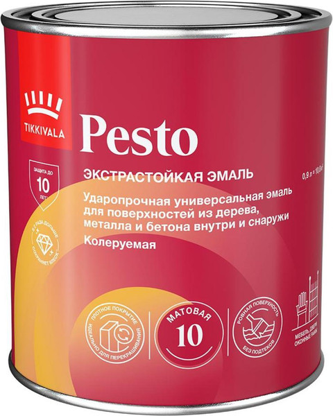 Изображение товара Эмаль Tikkurila Pesto 10 A (900мл, матовый)
