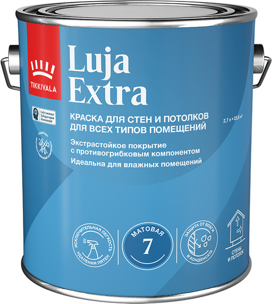 Изображение товара Краска Tikkivala Luja Extra A (2.7л, матовый)