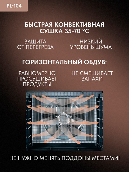 Изображение товара Сушилка для овощей и фруктов Pullman PL-104