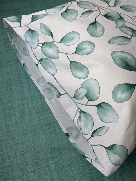 Изображение товара Комплект постельного белья Блакiт Эвкалипт зеленый Евро 70х70 41261/0 / 609502/571112 К