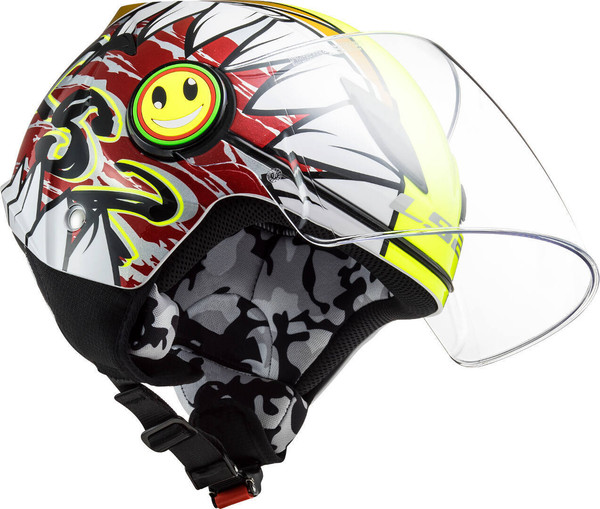 Изображение товара Мотошлем LS2 OF602 Funny Crunch (L, White H-V Yellow)